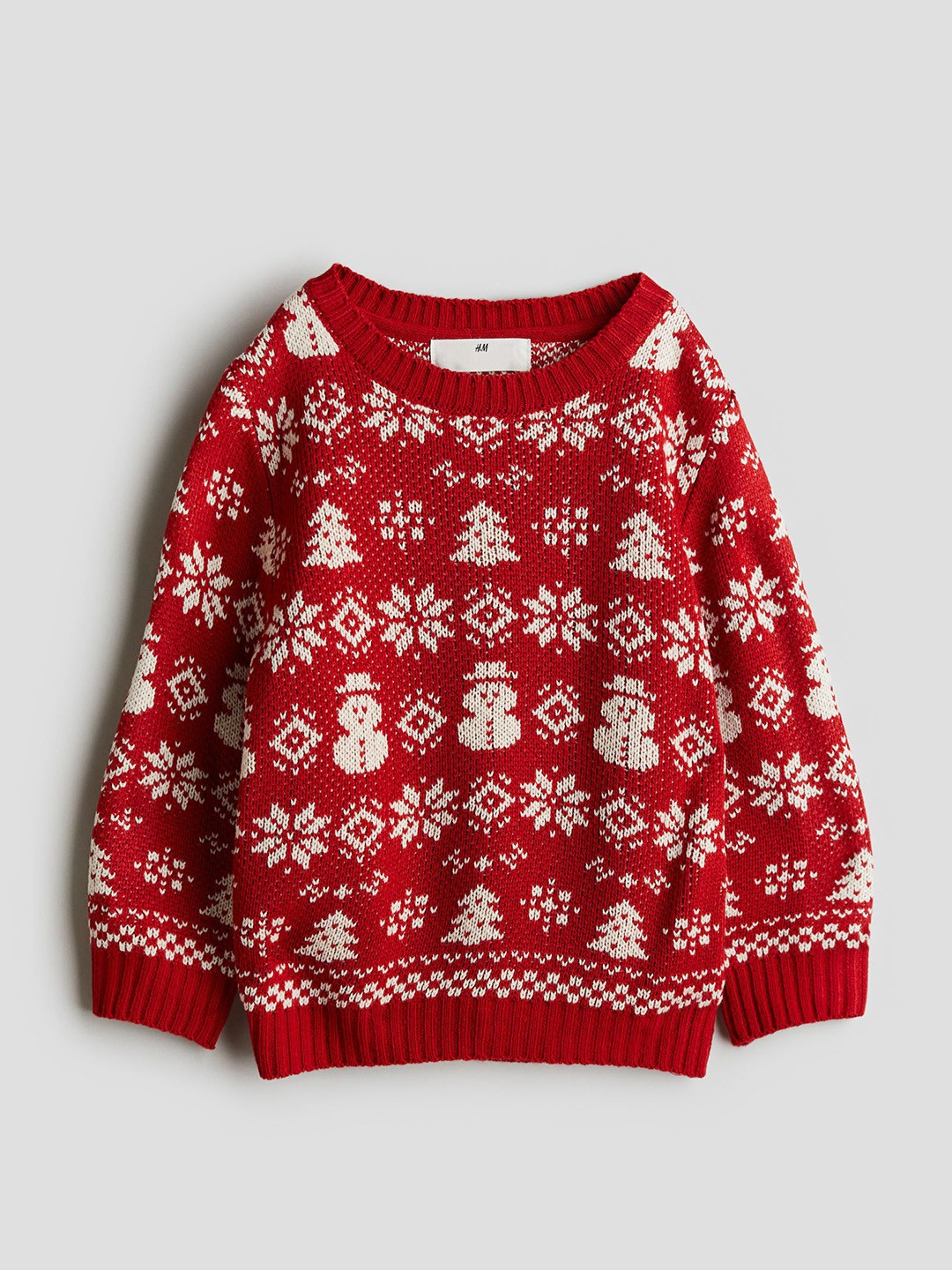 

H&M Boys Acrylic Jacquard-Knit Jumper, Red