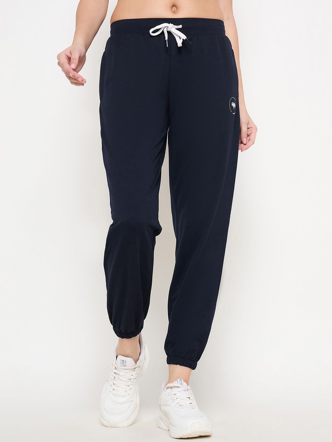 

MADAME M SECRET Women Mid-Rise Joggers, Navy blue