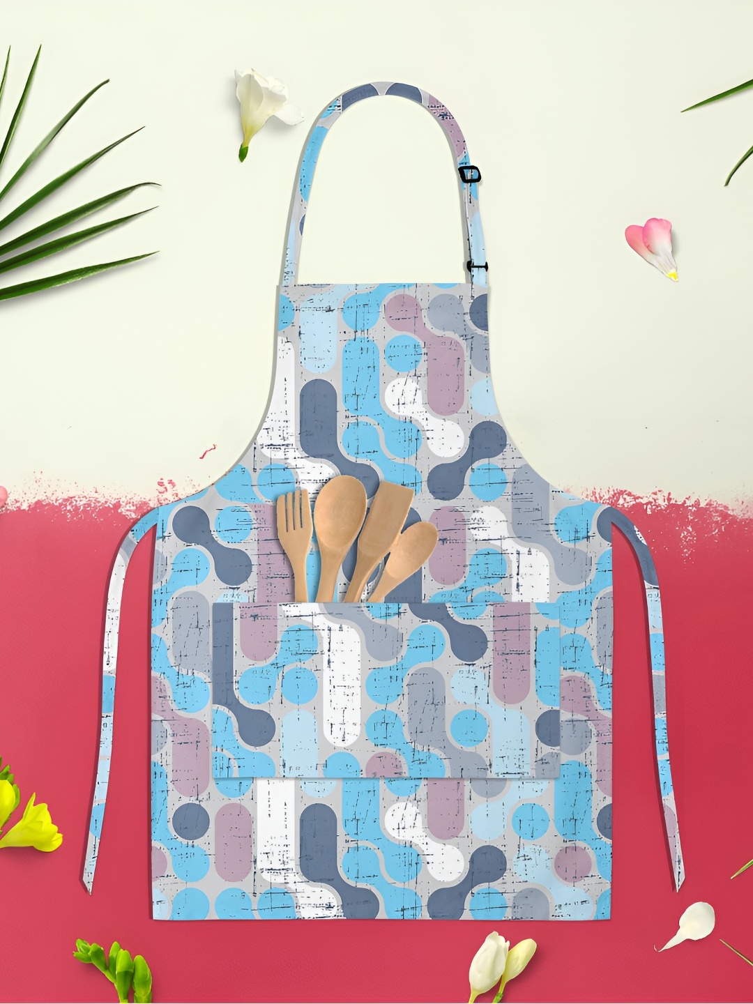 

ArtzFolio Blue & White Printed Cotton Aprons