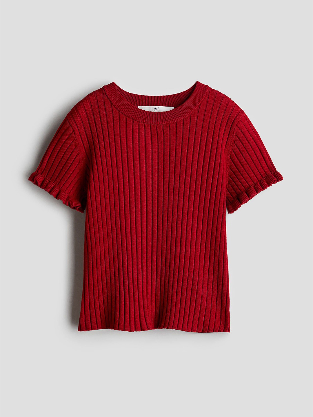 

H&M Girls Rib-Knit Top, Red