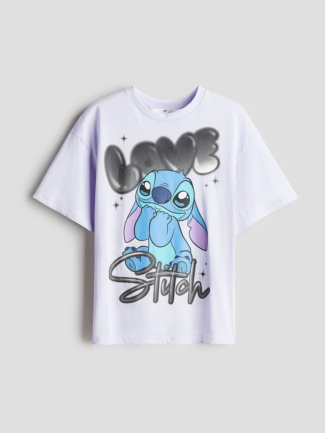 

H&M Girls Oversized Print-Motif T-Shirt, Purple