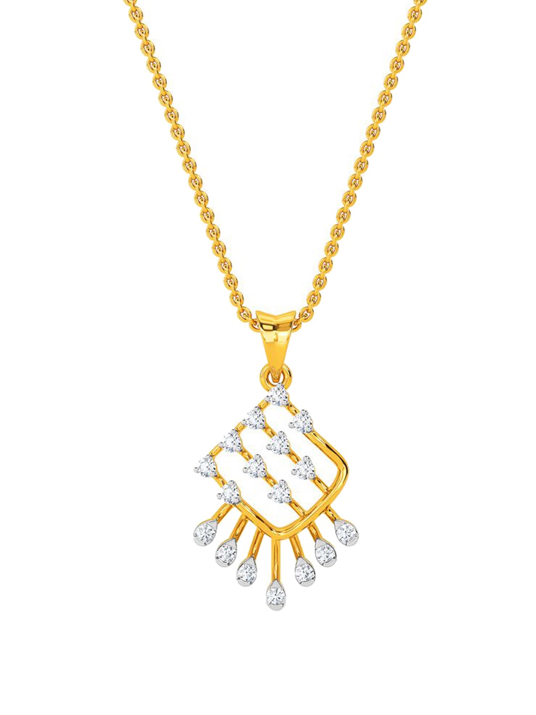 

KISNA DIAMOND AND GOLD JEWELLERY Women 18KT Gold & Diamond Pendant 0.17 CT