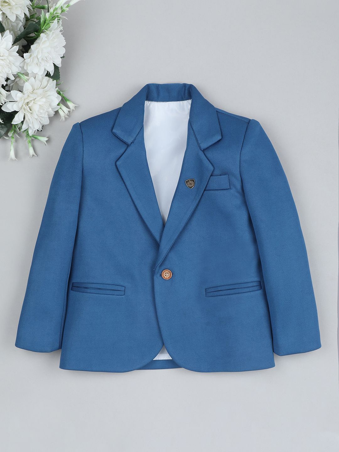 

Ridokidz Boys Single-Breasted Blazer, Blue