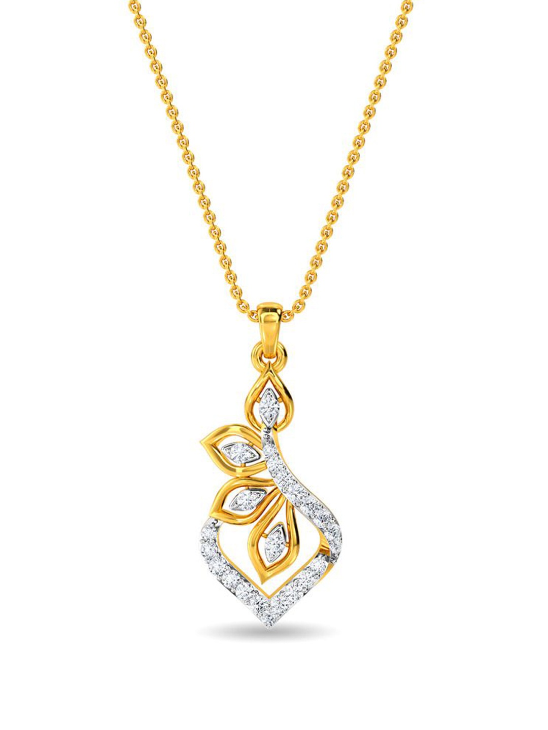 

KISNA DIAMOND AND GOLD JEWELLERY Women 14KT Diamond Pendant 0.14 carat