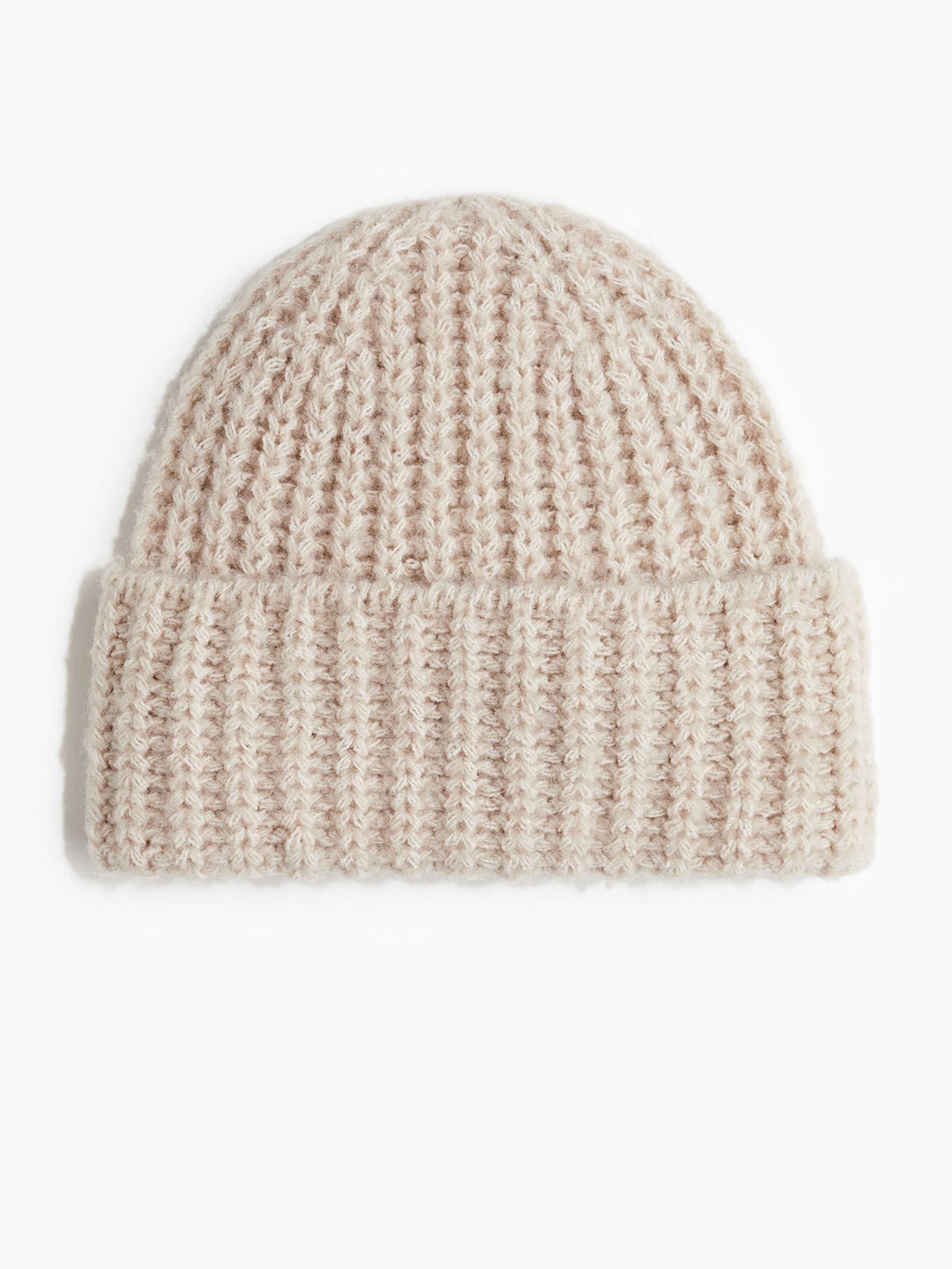 

H&M Women Rib Knit Beanie, Beige