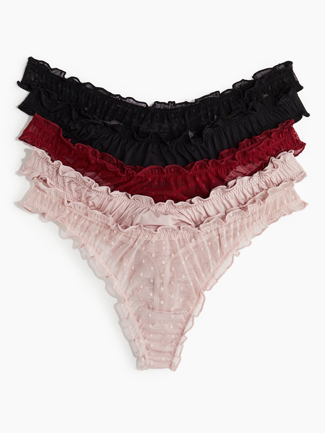 

H&M 5-Pack Thong Briefs, Black