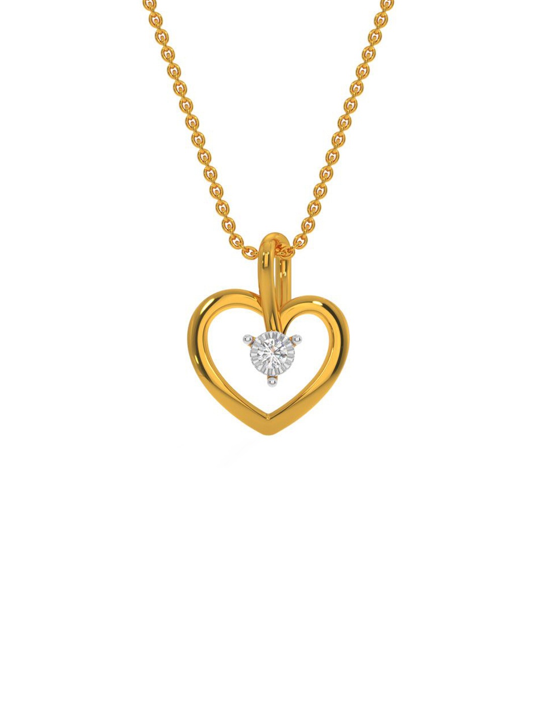 

KISNA DIAMOND AND GOLD JEWELLERY 14KT Pendant Diamond - 0.032 CT & 0.73gm