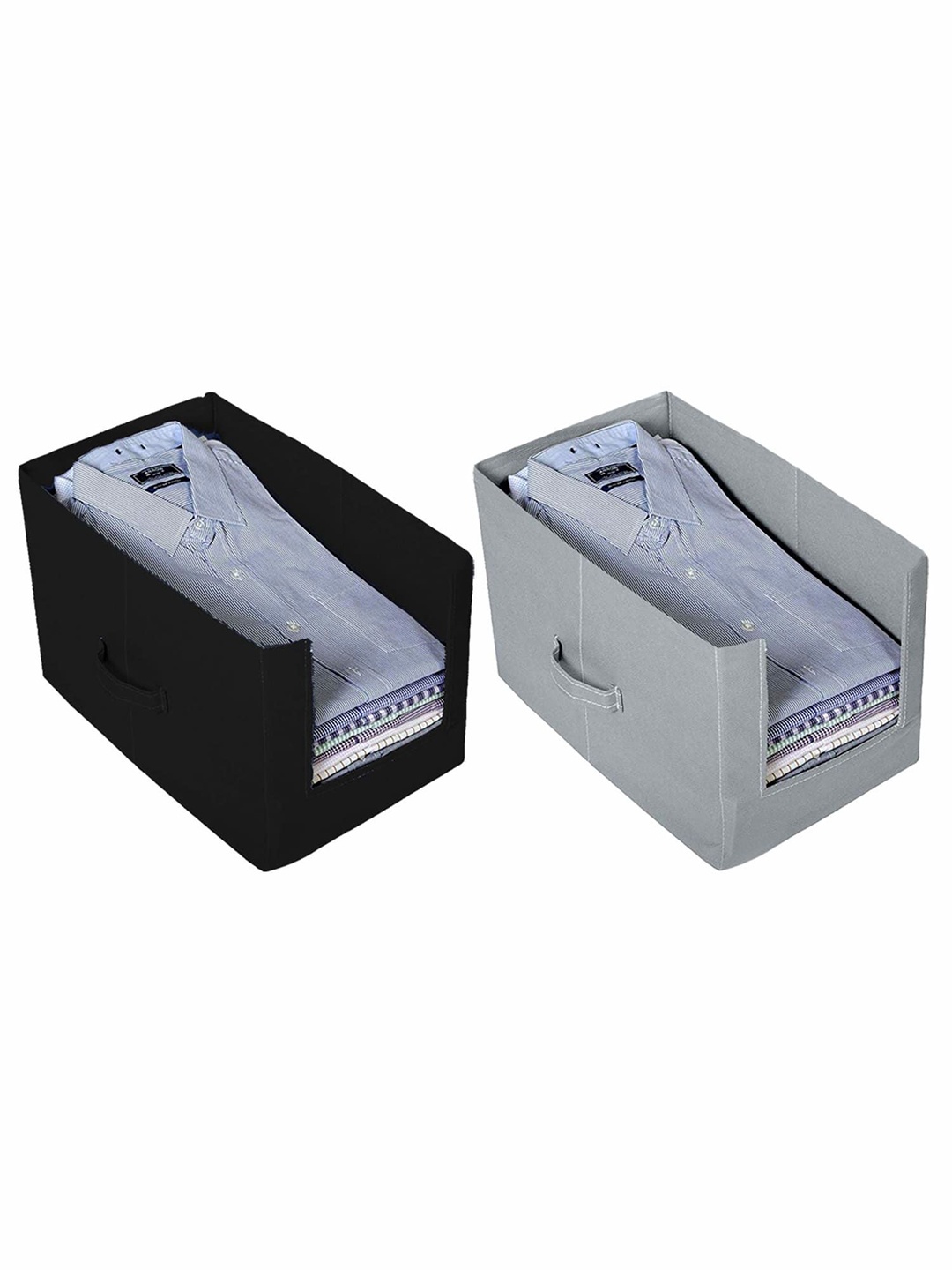 

Kuber Industries Black & Grey 2 Pieces Multi-Utility Organisers