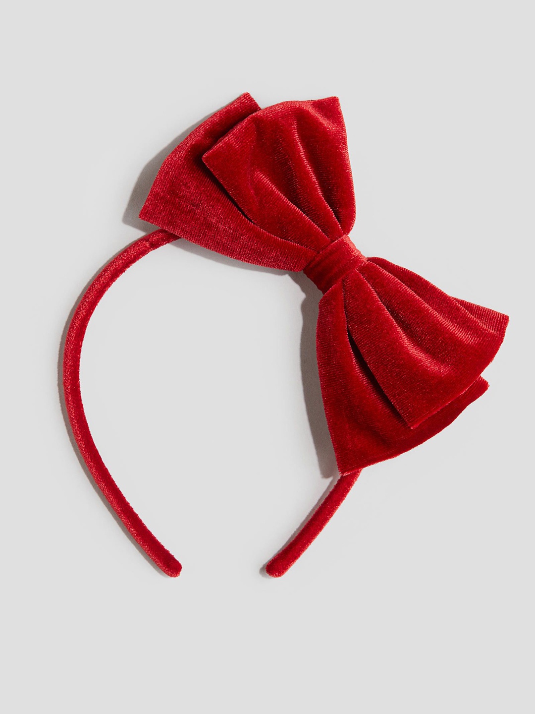 

H&M Girls Velour-Bow Alice Band, Red