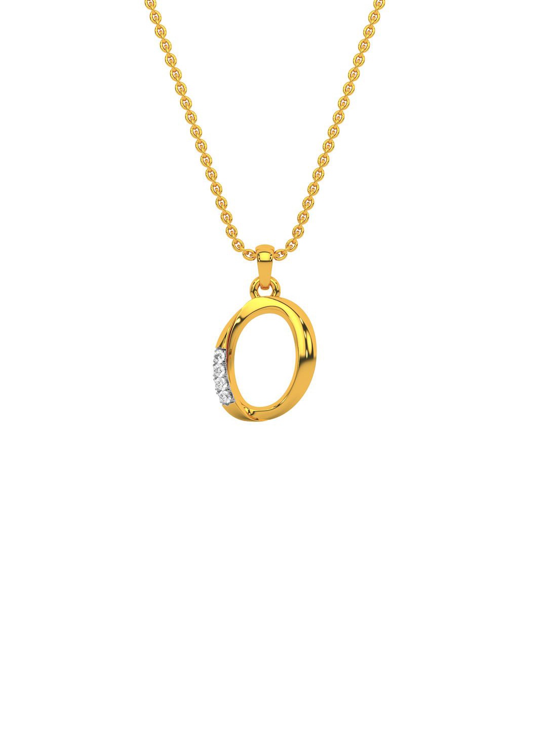 

KISNA DIAMOND AND GOLD JEWELLERY Women 18KT Gold & Diamond Pendant 0.01 CT