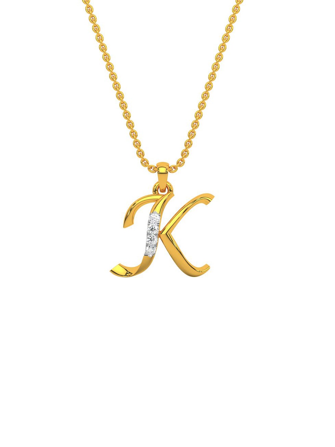 

KISNA DIAMOND AND GOLD JEWELLERY Women 18KT Pendant Diamond Weight - 0.01 CT