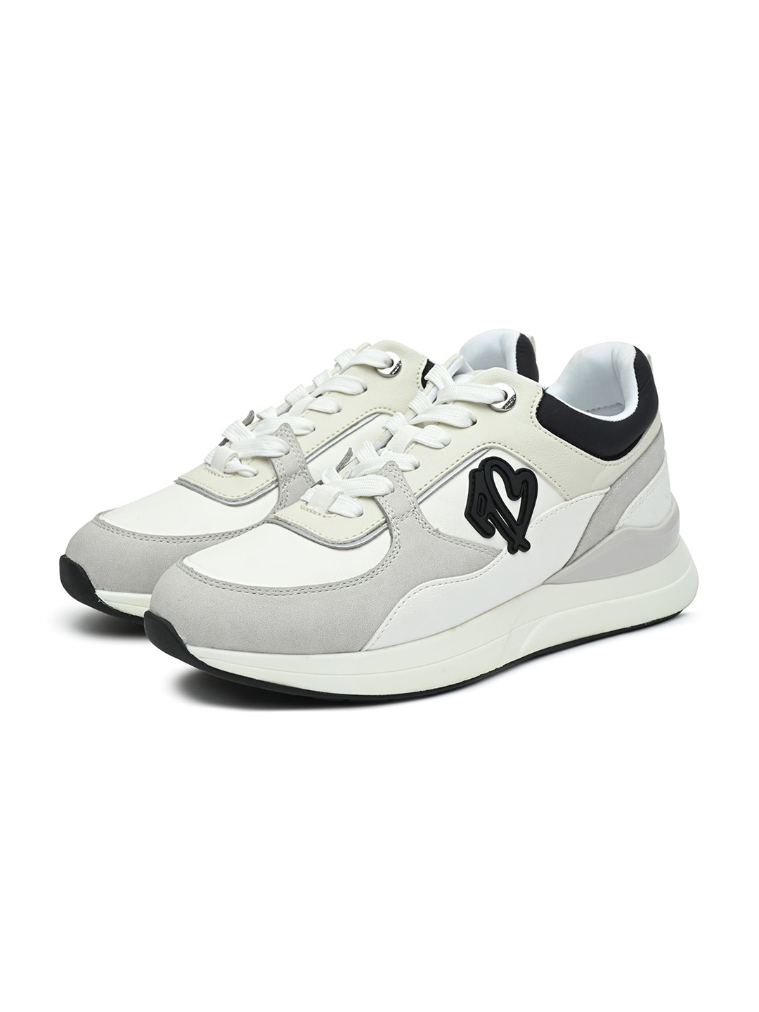 

ALDO Women Colourblocked Lace-Ups Round Toe Sneakers, White