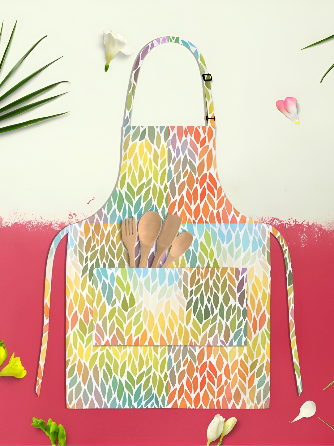 

ArtzFolio Yellow & Orange Printed Pure Cotton Apron