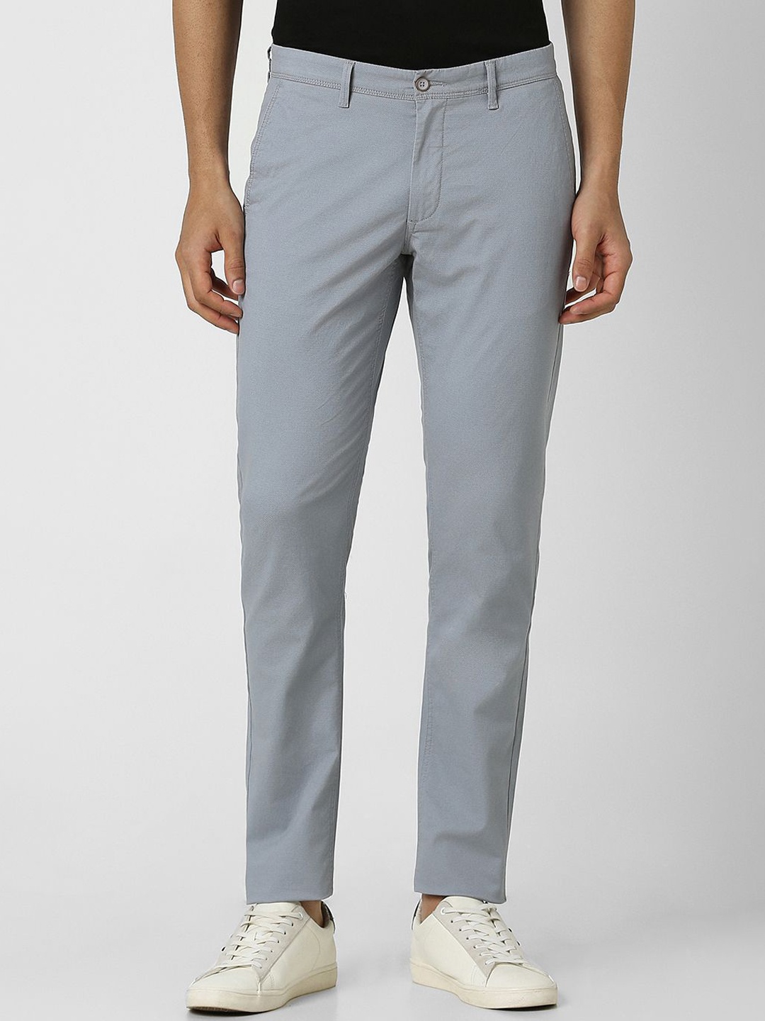 

Van Heusen Sport Men Cotton Slim Fit Mid-Rise Trousers, Grey