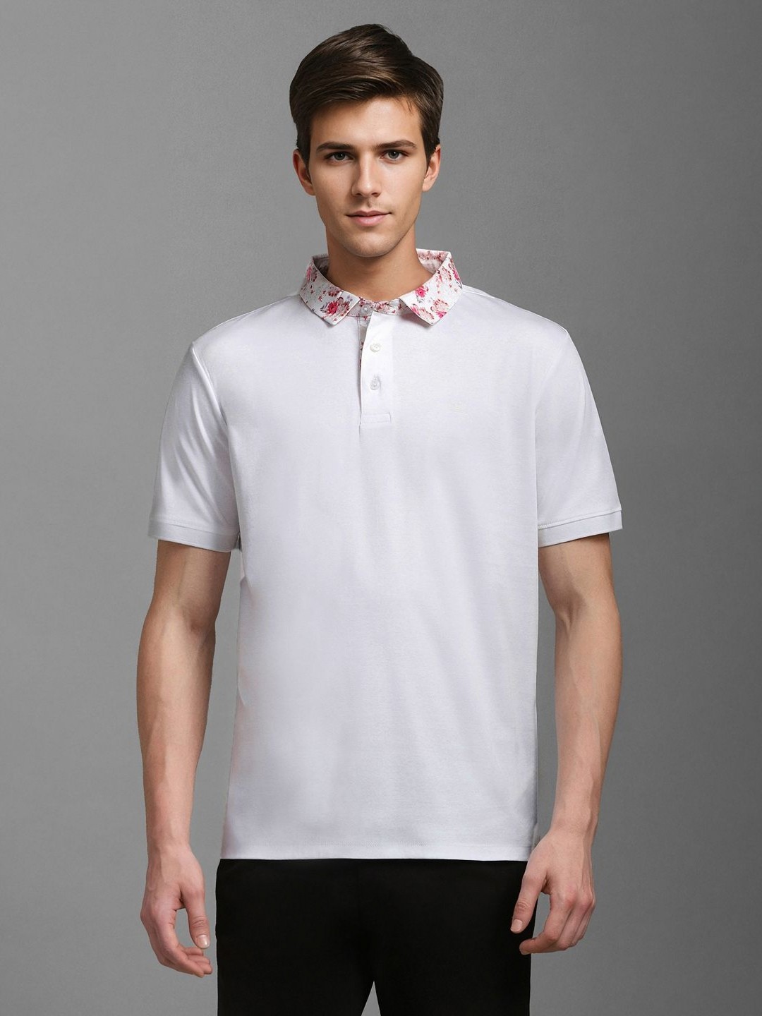 

Louis Philippe Sport Men Polo Collar T-shirt, White