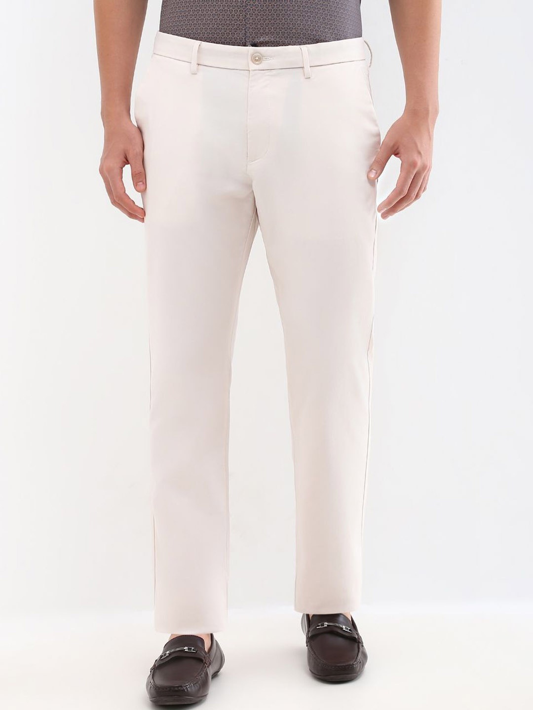 

Allen Solly Men Trousers, Cream