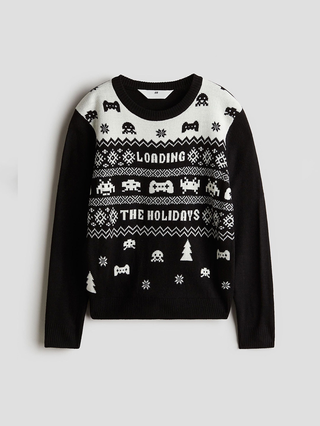 

H&M Boys Jacquard-Knit Jumper, Black