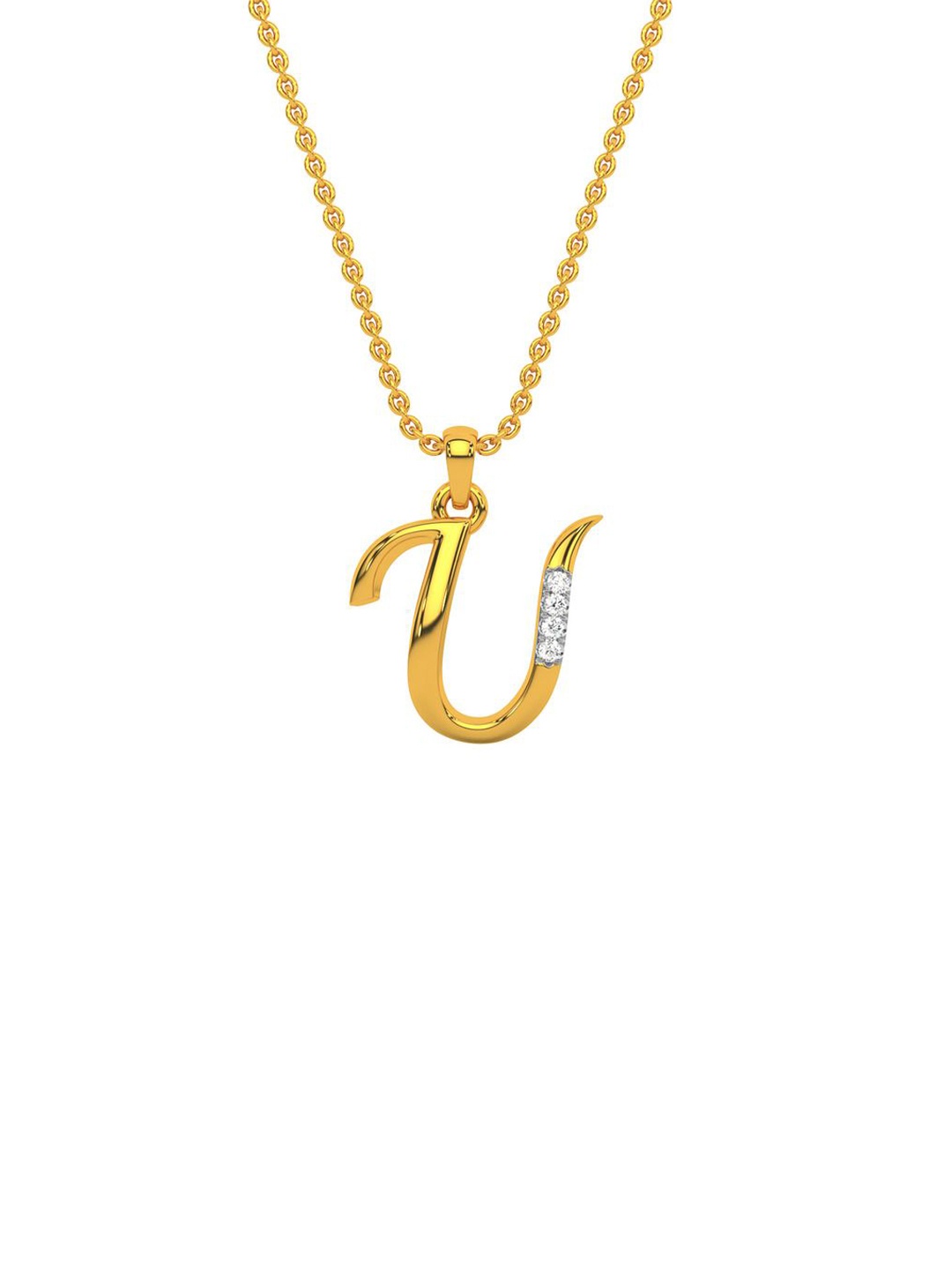 

KISNA DIAMOND AND GOLD JEWELLERY Women 14KT Gold & Diamond Pendant 0.01CT