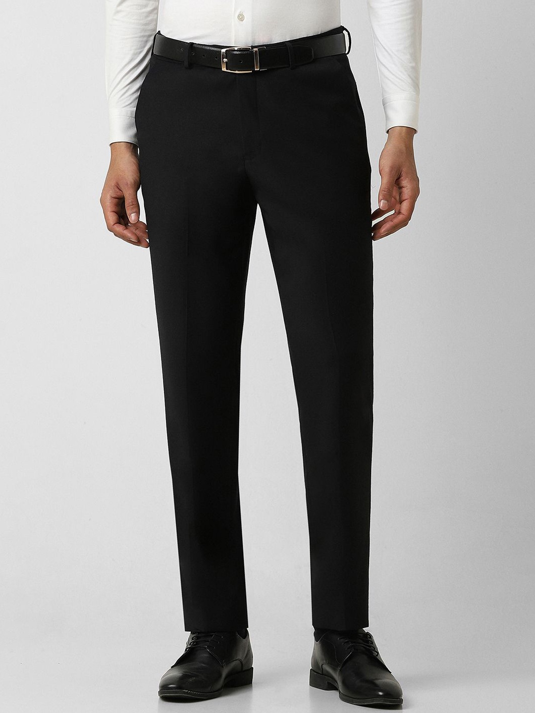 

Van Heusen Men Mid-Rise Formal Trousers, Black