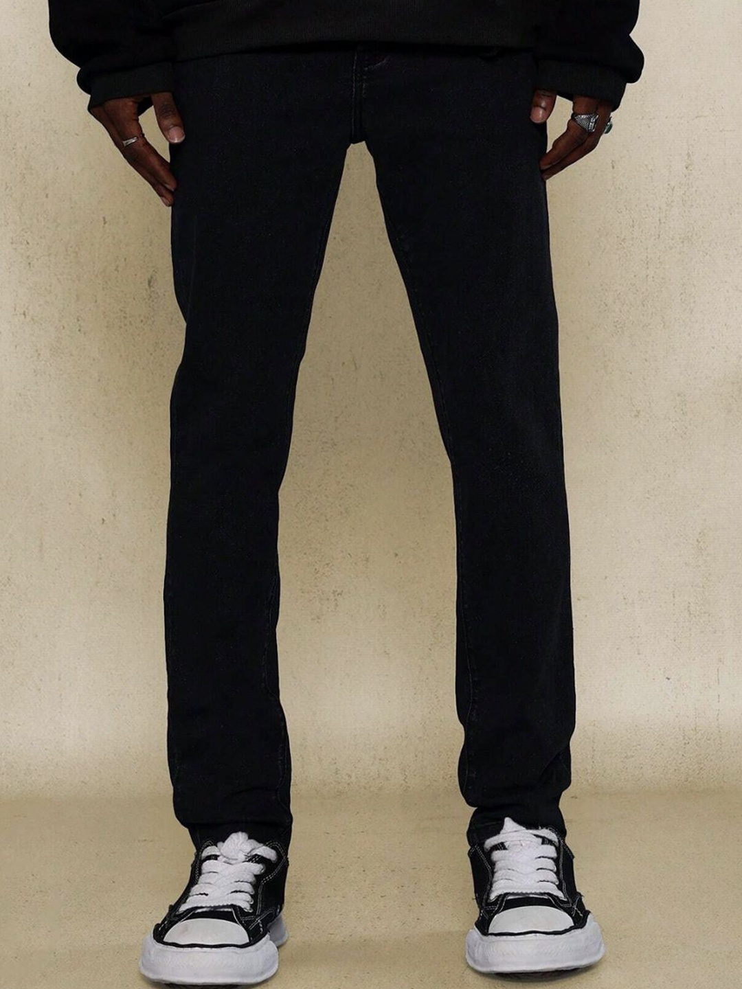 

MASTERLY WEFT Men Super Slim Fit Stretchable Jeans, Black