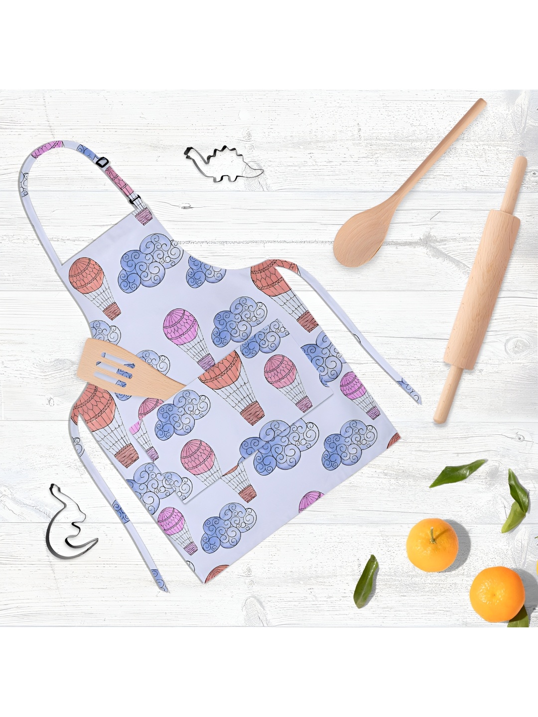 

ArtzFolio Blue & White Printed Pure Cotton Apron