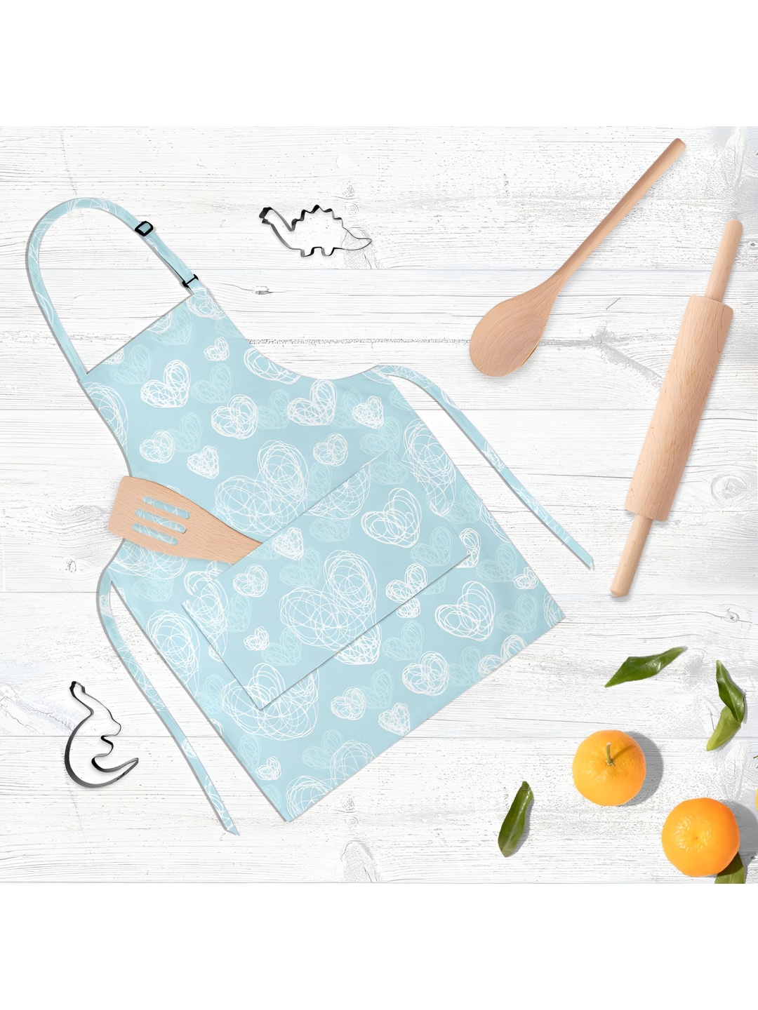 

ArtzFolio Blue & White Printed Cotton Aprons