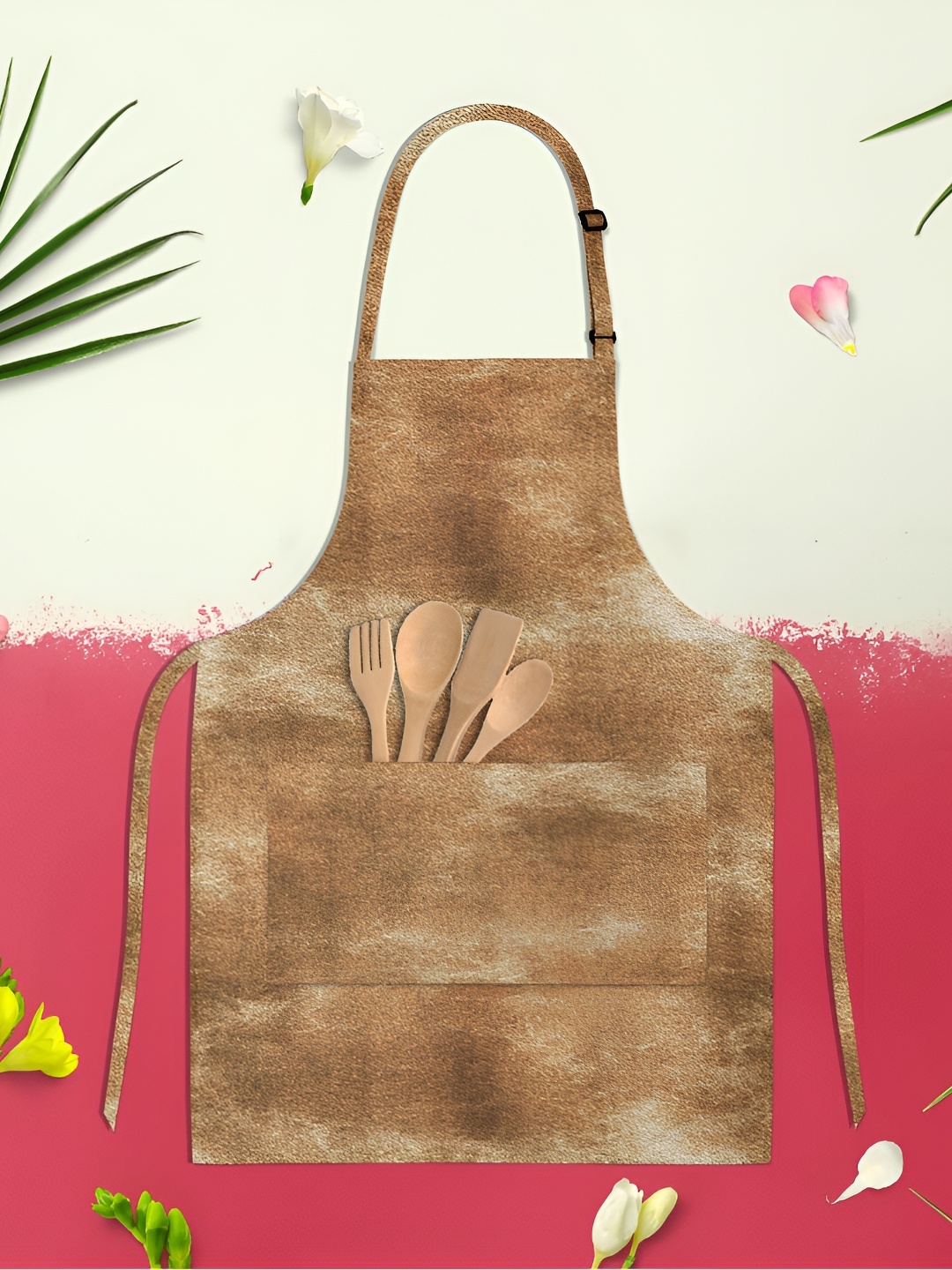 

ArtzFolio Brown & Beige Printed Cotton Apron