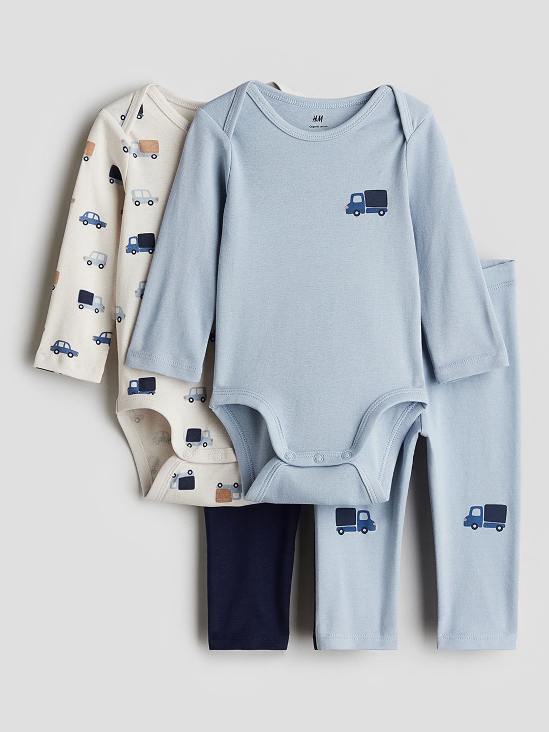 

H&M Boys 4-Piece Cotton Jersey Set, Blue
