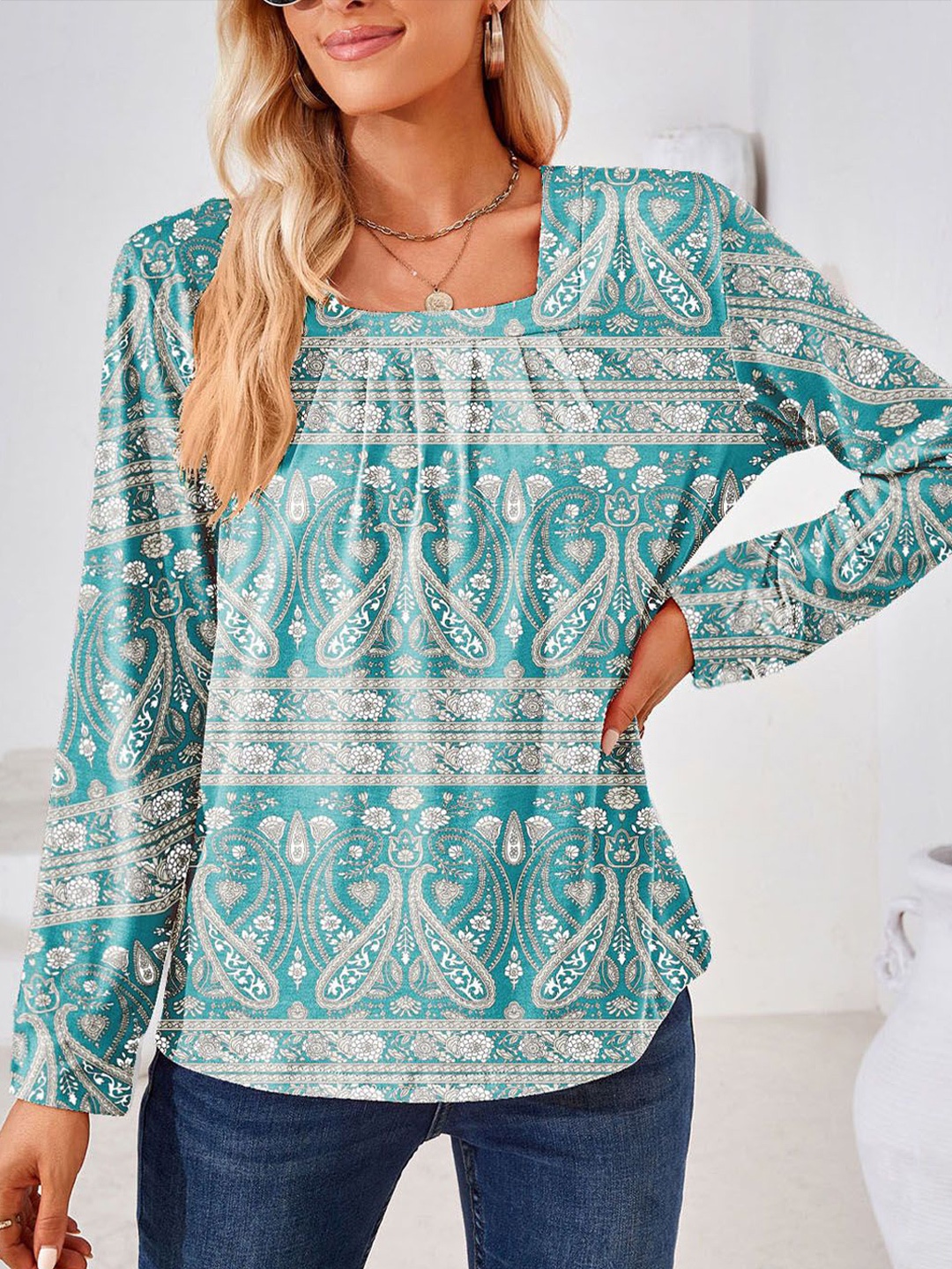 

StyleCast Women Ethnic Motifs Printed Top, Blue