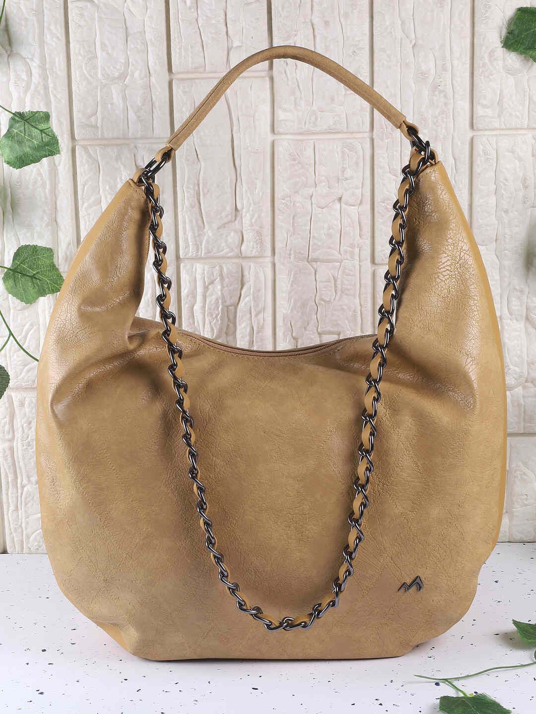 

Metro Women Textured Structured Handheld Bag, Brown