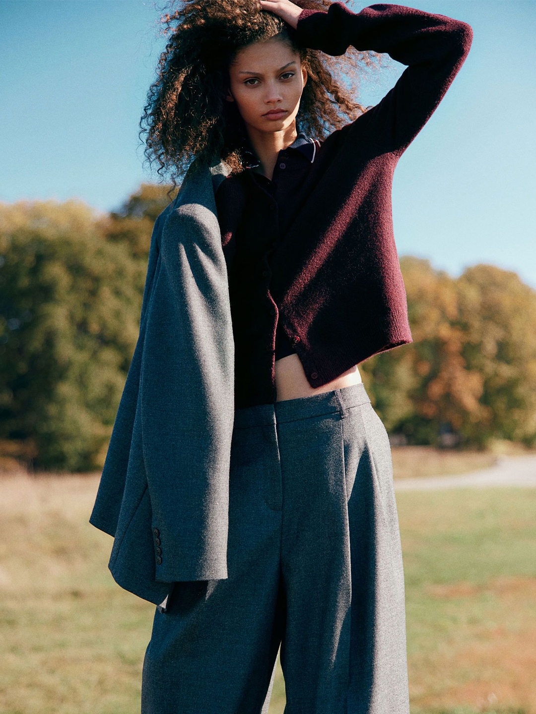 

H&M Knitted Cardigan, Red