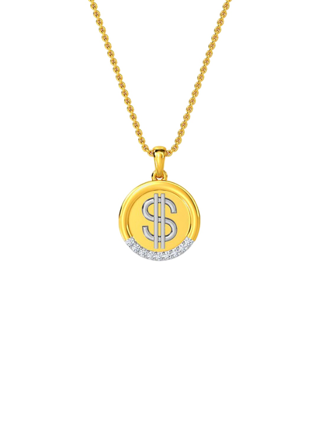

KISNA DIAMOND AND GOLD JEWELLERY Men 18 Kt Diamond Pendant