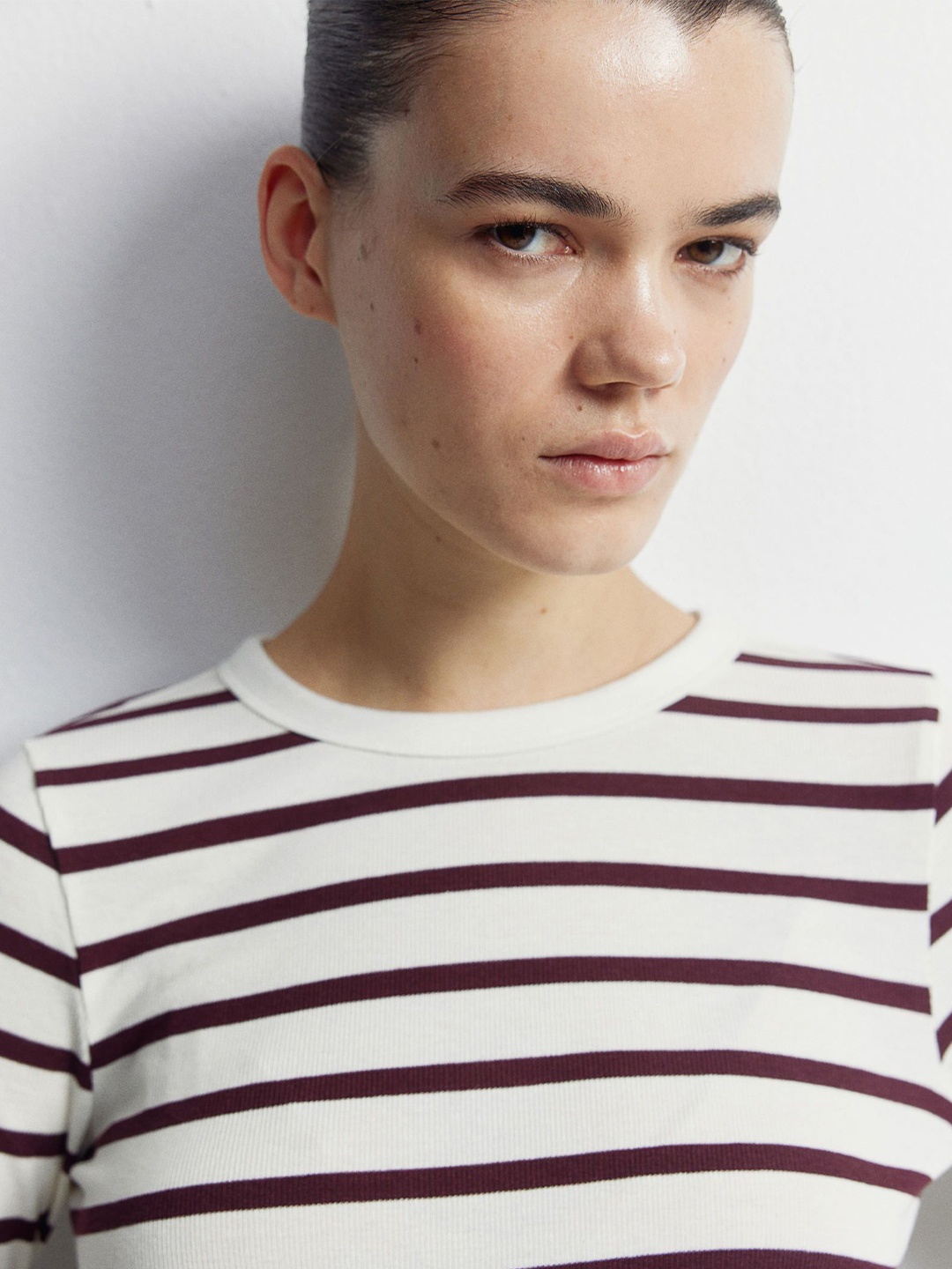 

H&M Women MAMA Ribbed Jersey Top, Red