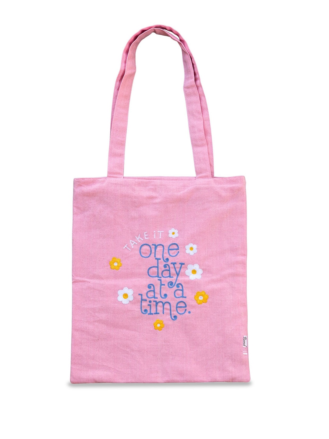 

BandBox Women Floral Printed Shopper Cotton Tote Bag, Pink