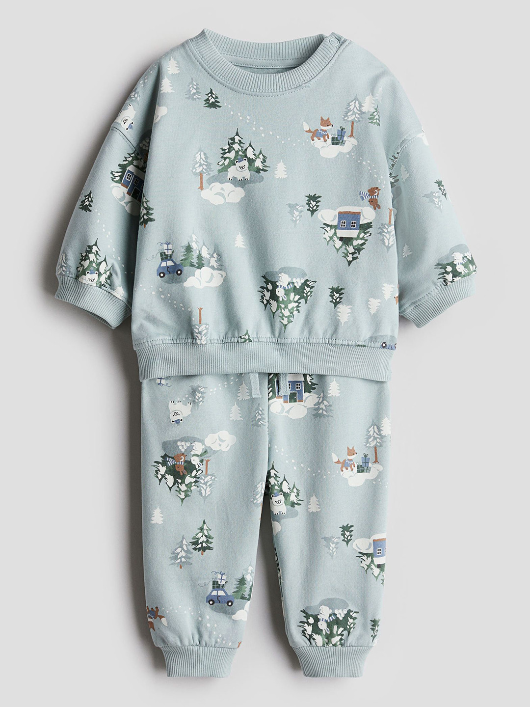 

H&M Boys 2-piece Sweatshirt Set, Turquoise blue