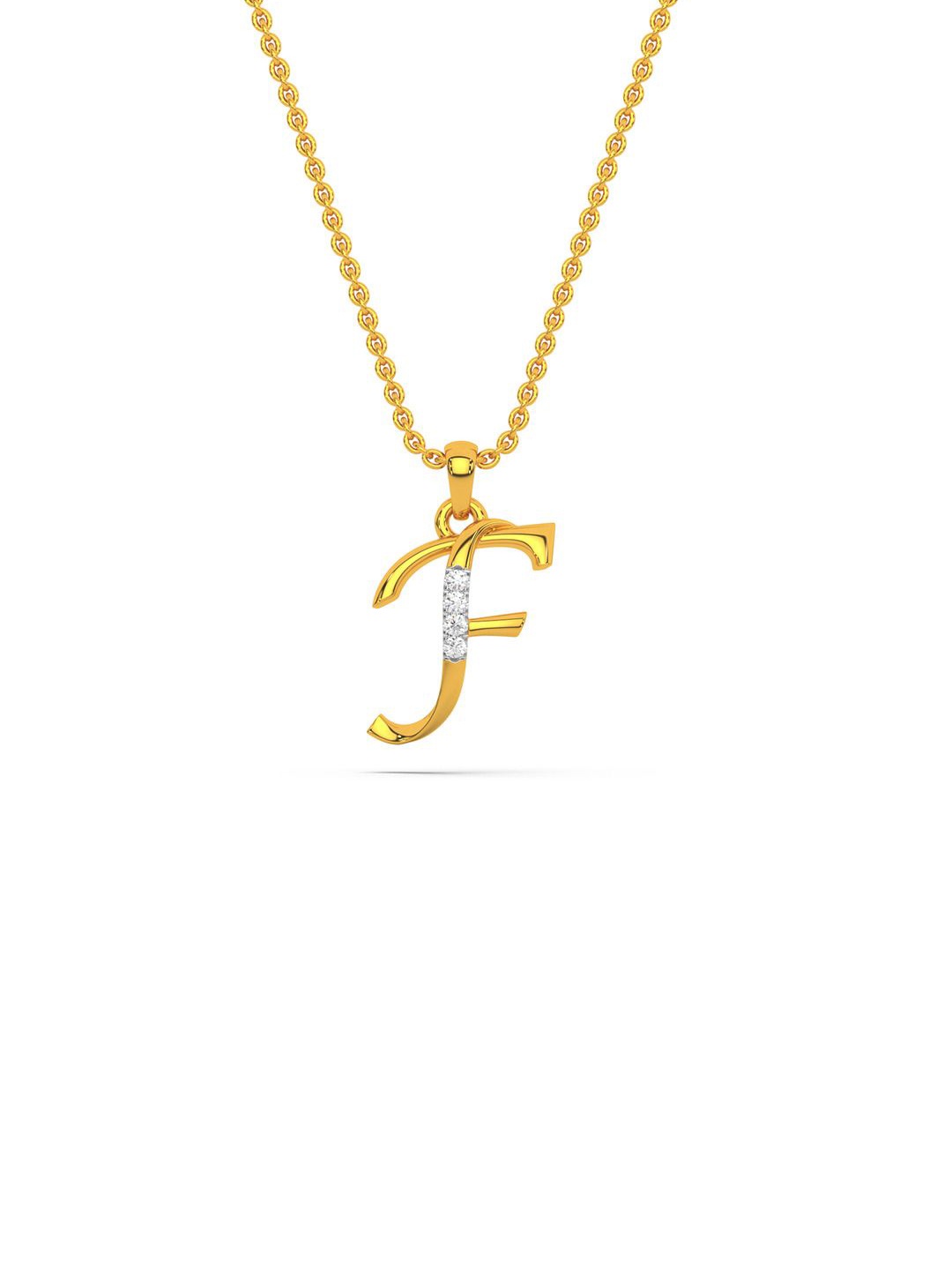 

KISNA DIAMOND AND GOLD JEWELLERY Women 18KT Gold & Diamond Pendant 0.01 CT