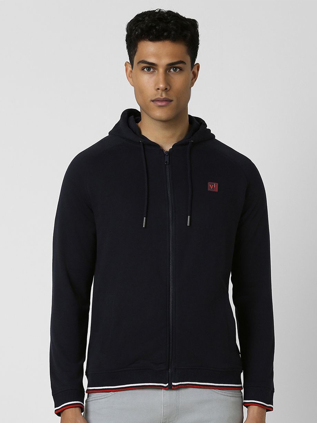 

Van Heusen Men Hooded Front-Open Sweatshirt, Black