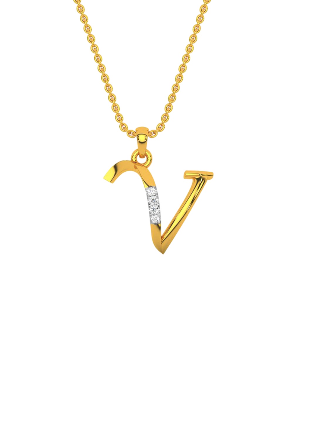 

KISNA DIAMOND AND GOLD JEWELLERY Women 14KT Pendant Diamond 0.01 CT