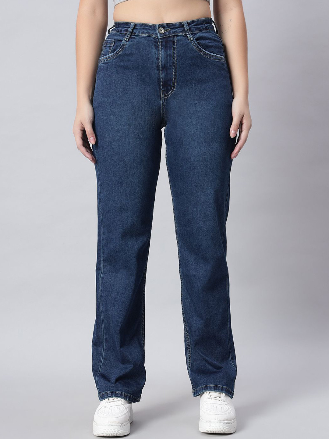 

AECK Women Original Relaxed Fit Jeans, Blue