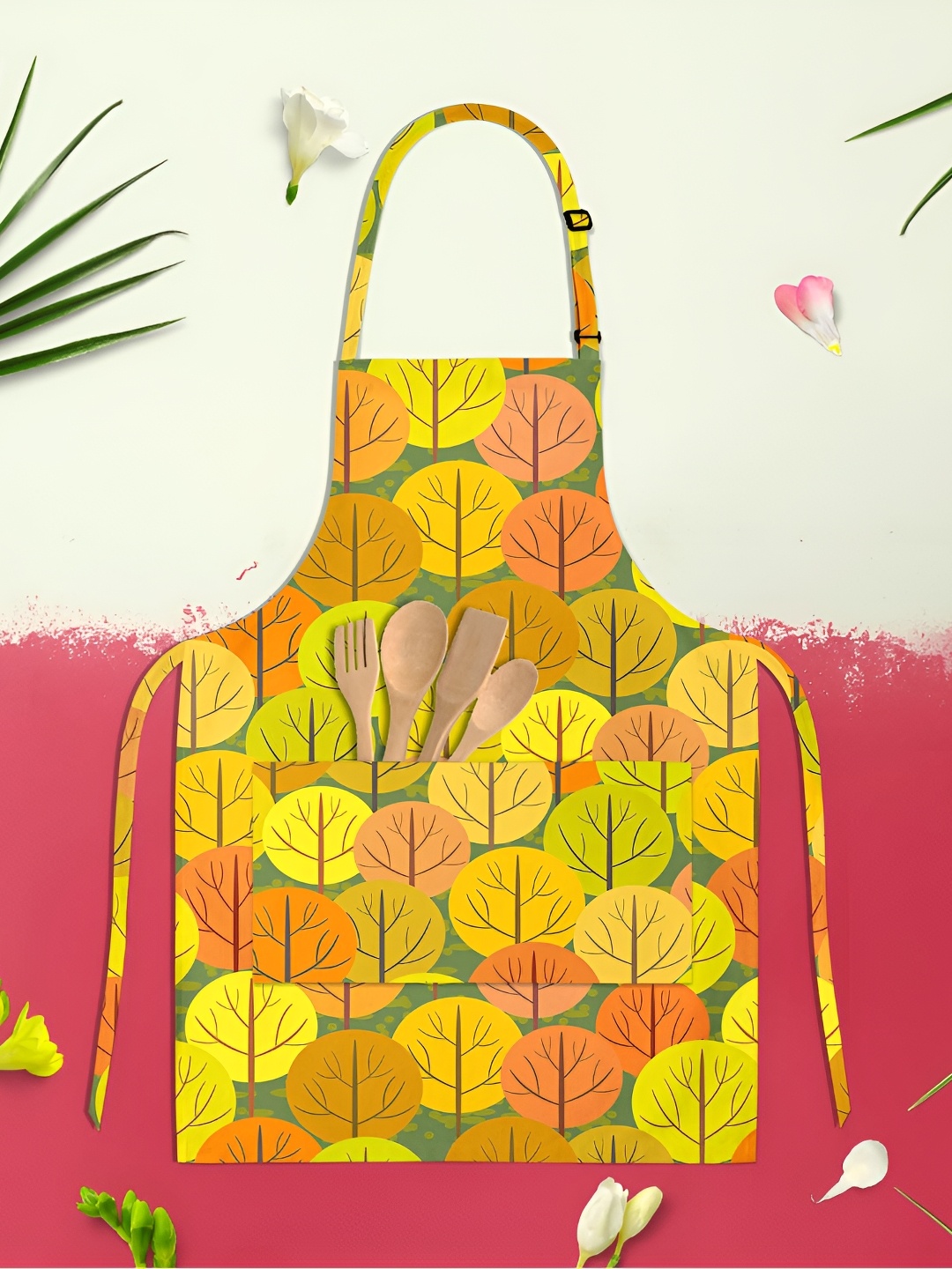 

ArtzFolio Kids Green & Yellow Printed Cotton Aprons