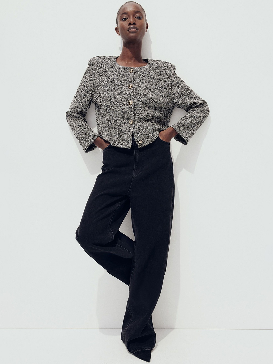 

H&M Short Jacket, Black