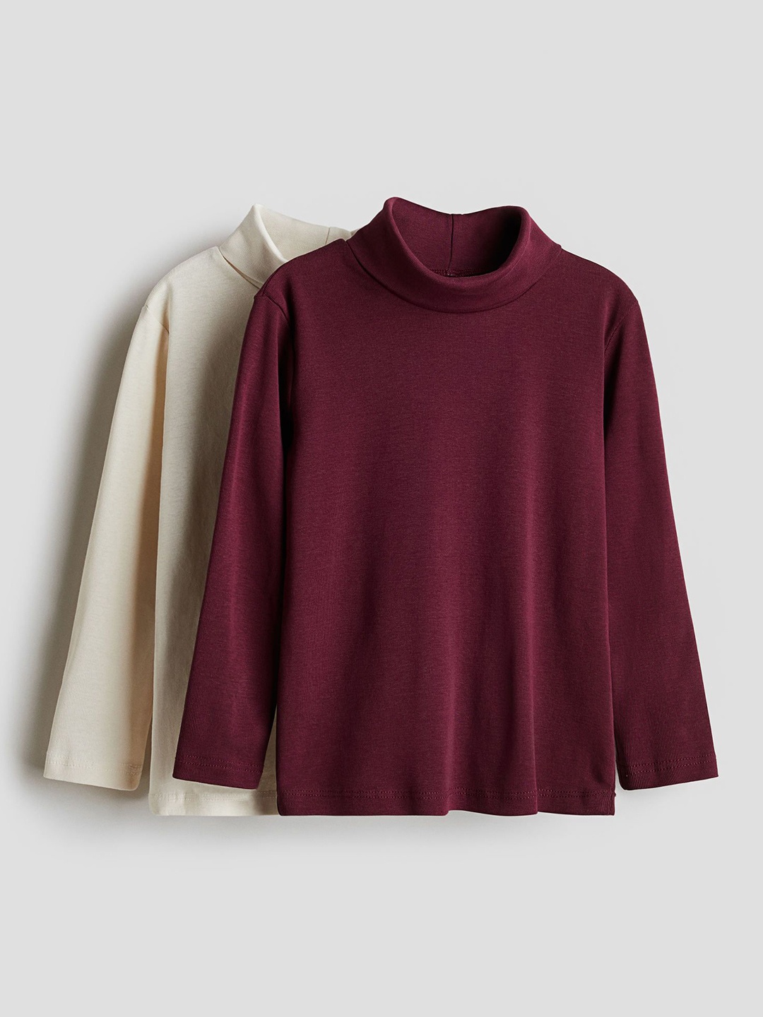 

H&M Boys 2-Pack Polo-Neck Tops, Red