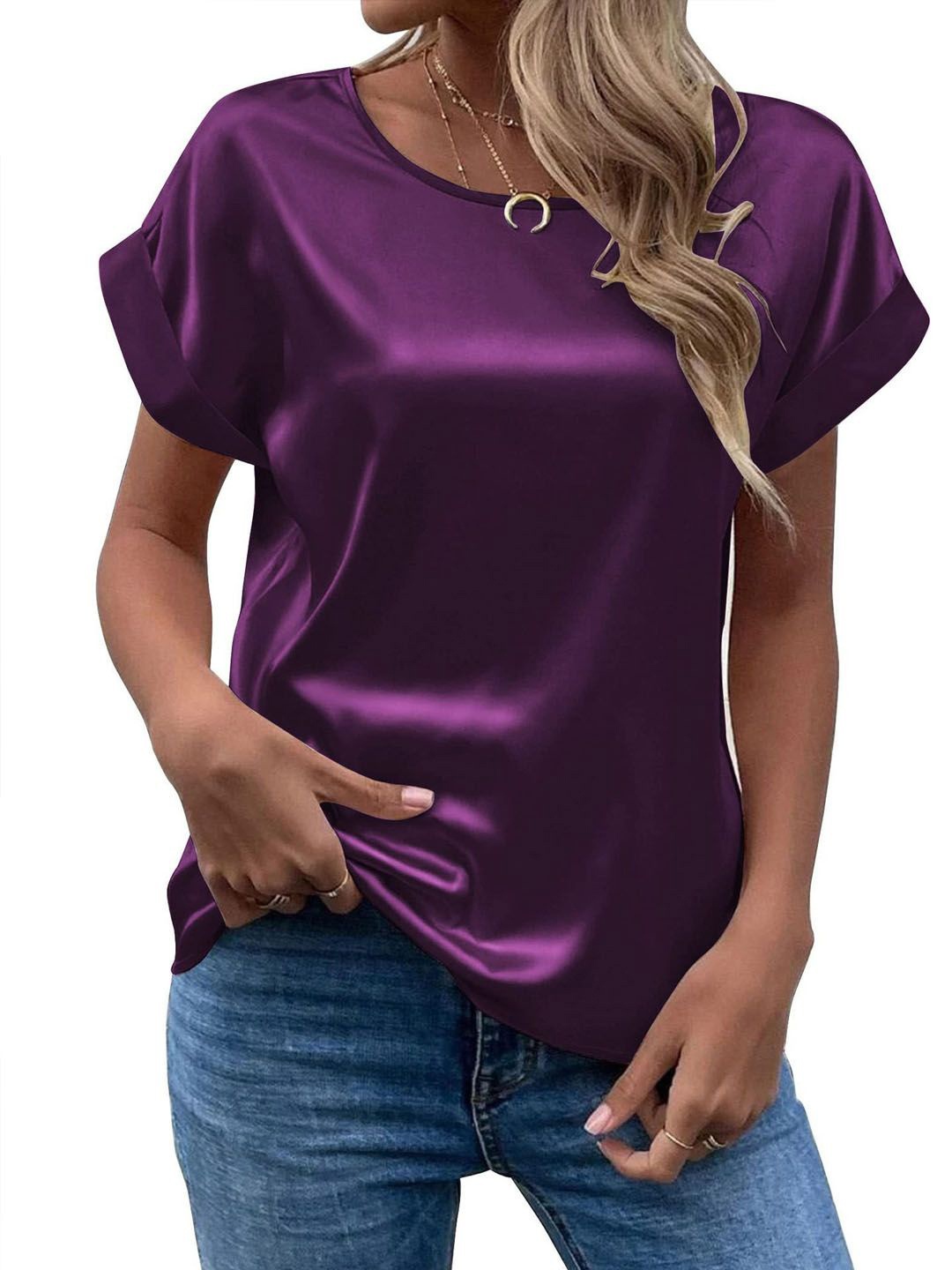 

StyleCast Women Solid Top, Purple