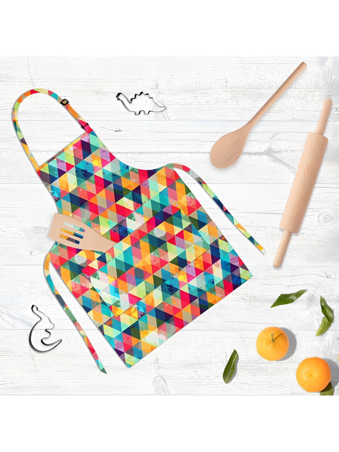 

ArtzFolio Kids Blue & Orange Colored Printed Cotton Aprons