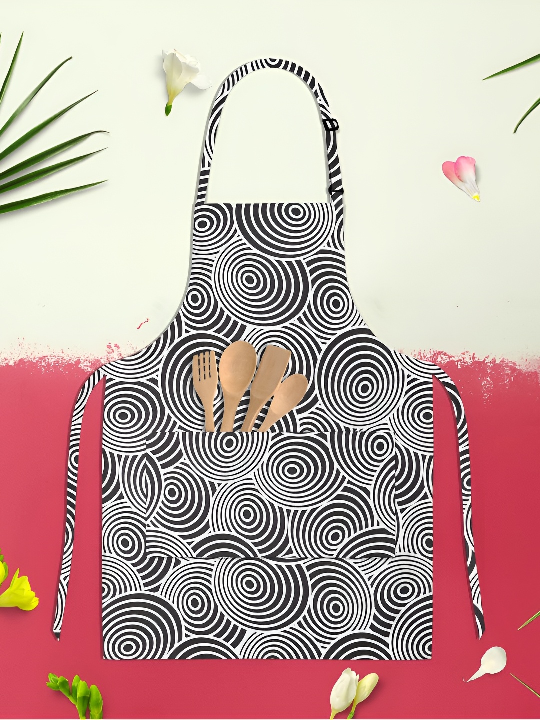 

ArtzFolio White & Black Printed Cotton Aprons