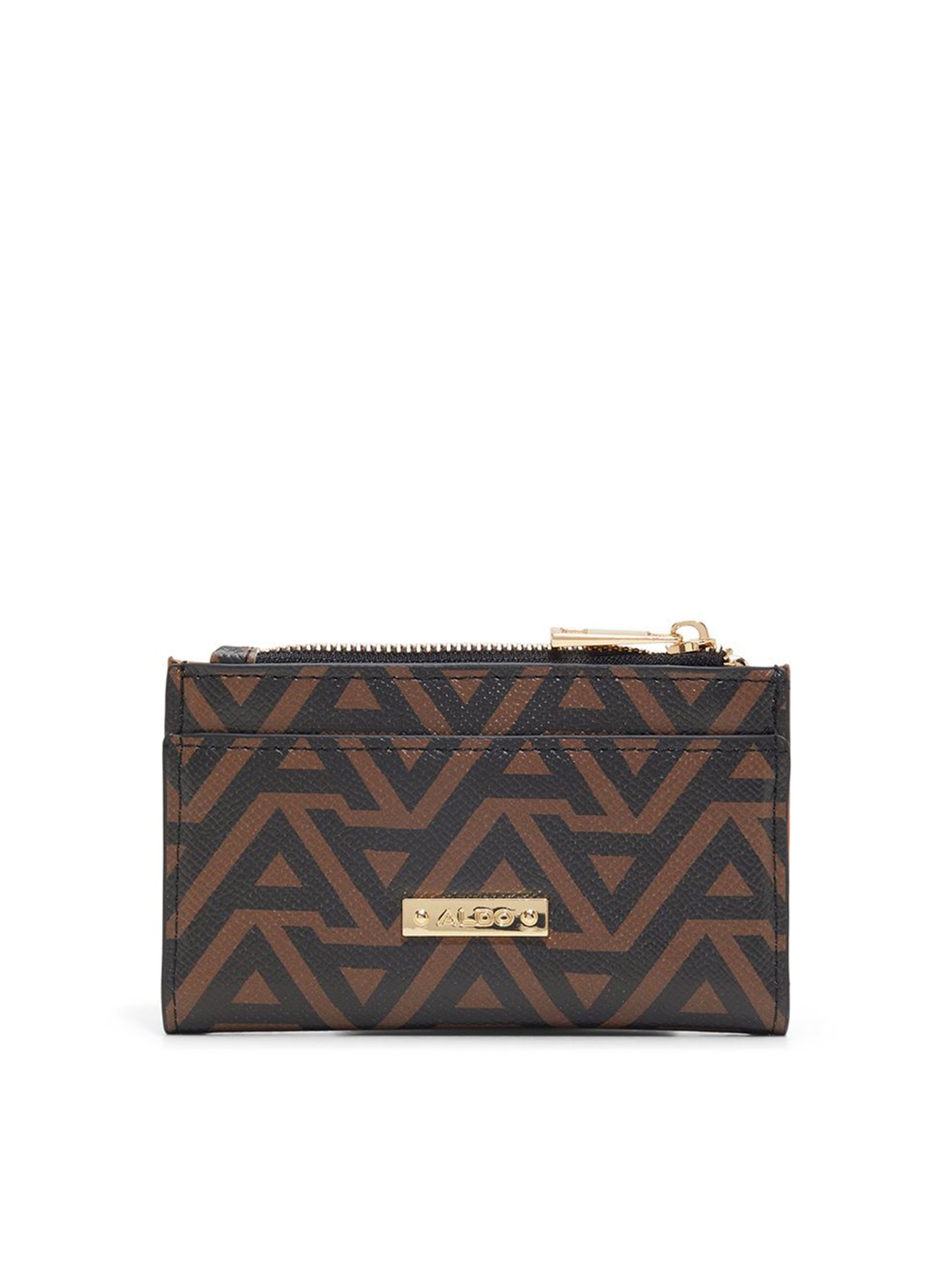 

ALDO Women Geometric Printed Structured Handheld Bag, Brown
