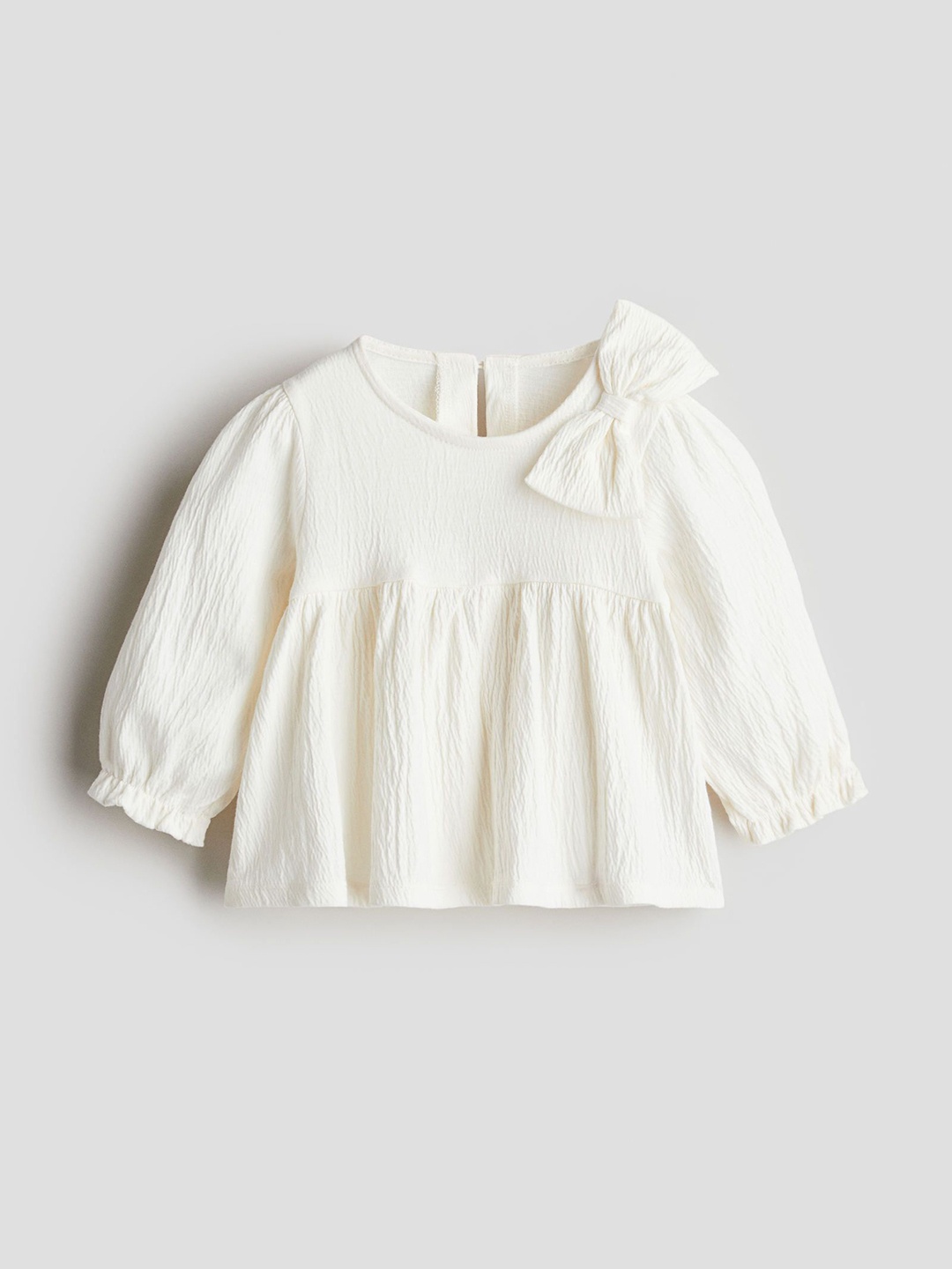

H&M Girls Bow-Detail Blouse, White