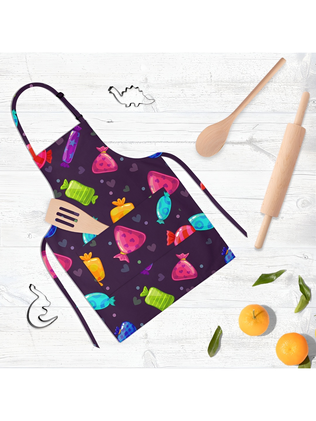 

ArtzFolio Black & Blue Printed Pure Cotton Apron