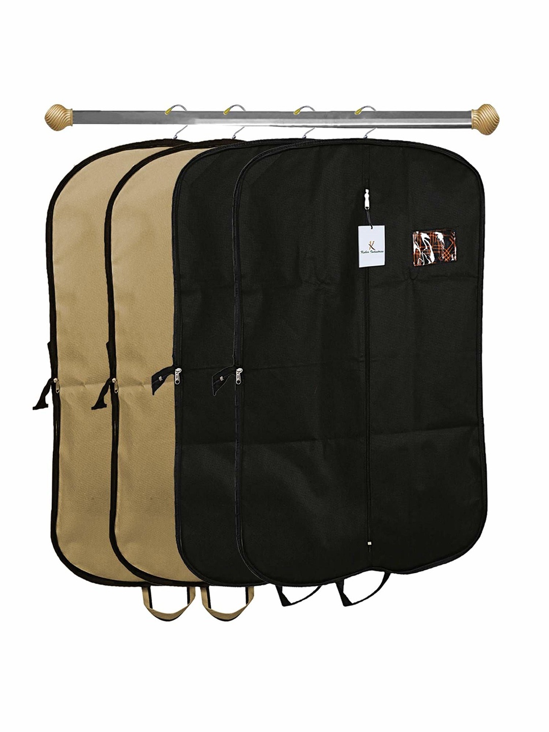 

Kuber Industries Black Set of 4 Regular Multi-Utility Organisers