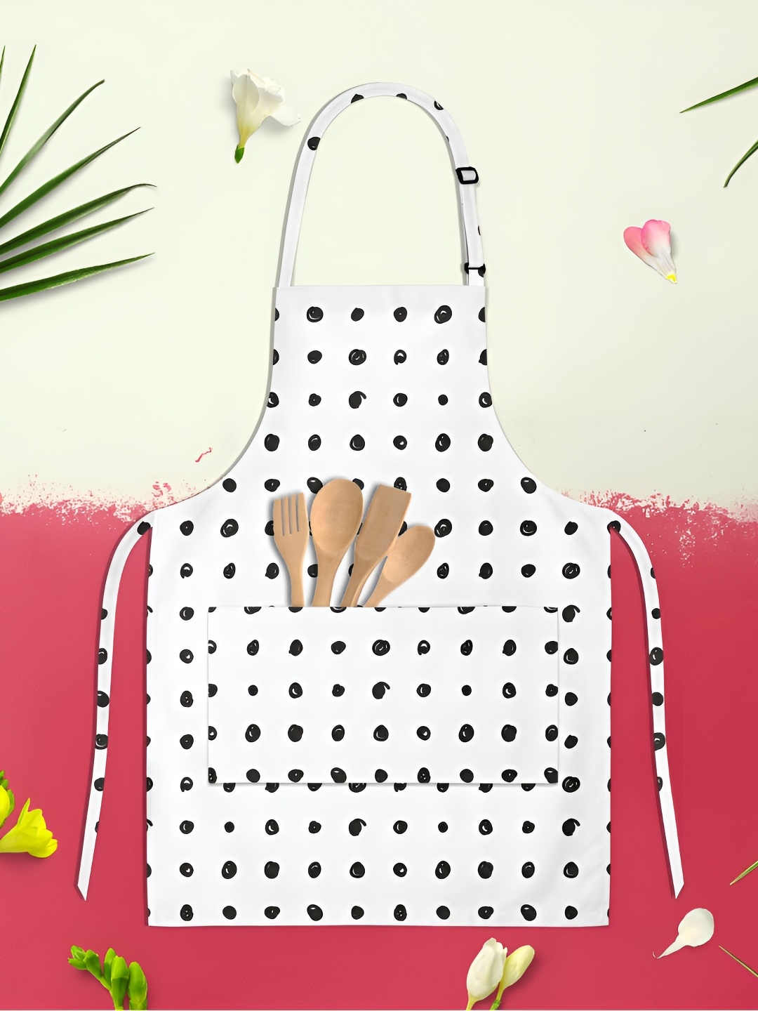 

ArtzFolio White & Black Printed Cotton Aprons